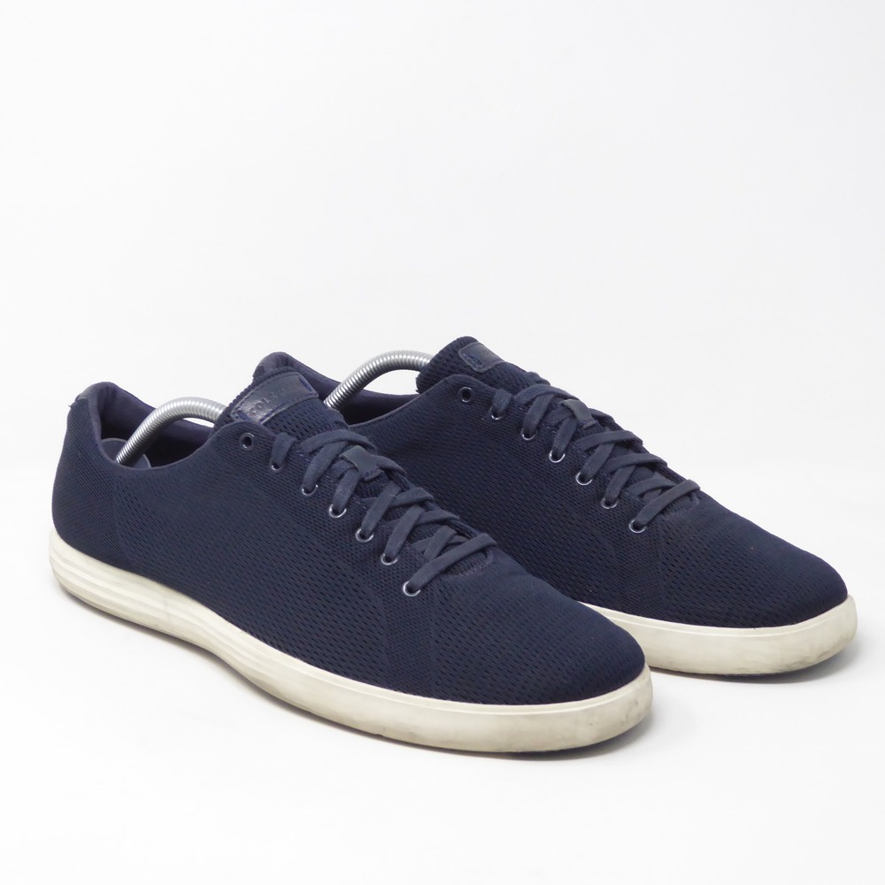 Cole Haan Mens Grand Crosscourt Sneakers Shoes Navy Blue Mesh C27437 Size 11M